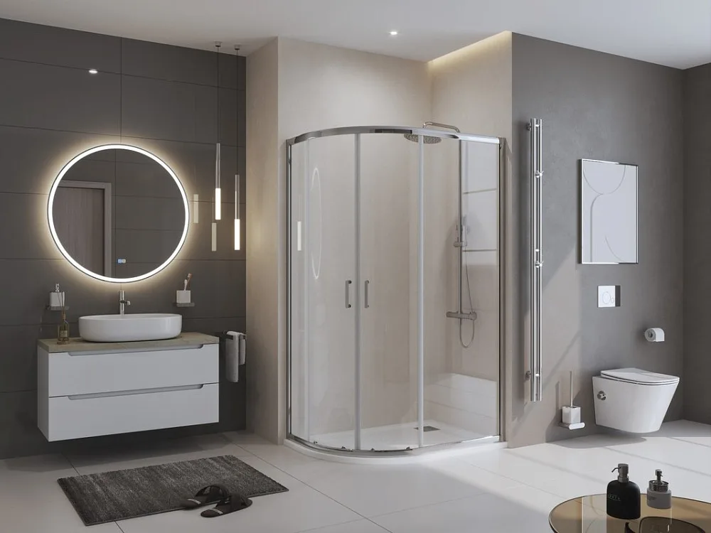 Поддон для душа BelBagno Uno RH R 120х90, белый, с сифоном Sancos — официальный сайт