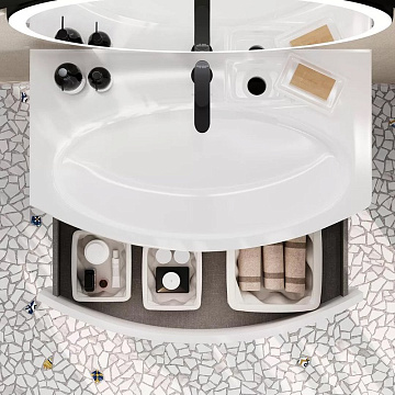 Мебельная раковина KERAMA MARAZZI Riva 80, глянцевая белая