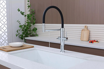 Смеситель для кухни Paulmark Nexus Ne213999-CR с гибким изливом, хром