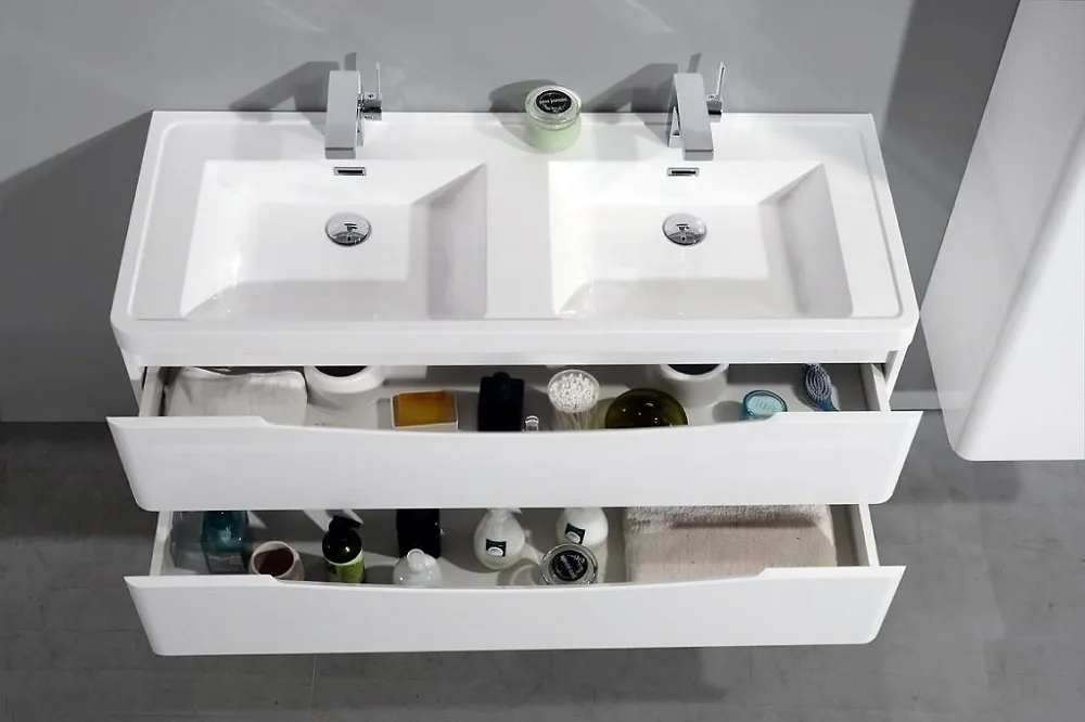 Тумба под раковину без столешницы BelBagno Ancona-N 120  bianco lucido подвесная Sancos — официальный сайт