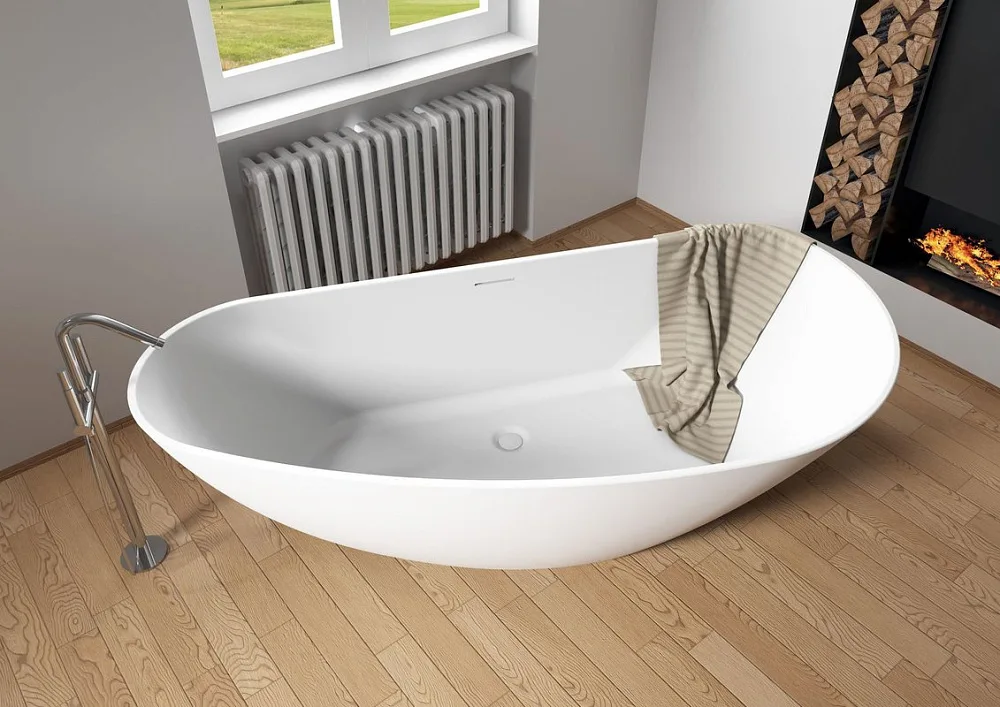 Ванна из искусственного камня Riho Granada B120001105 L 170x80 см, левая, отдельностоящая, матовая б Sancos — официальный сайт