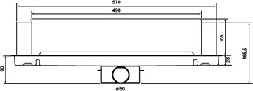 Душевой трап (лоток) Plumberia Selection PSWT Wall Tile 60 см, нейтральный