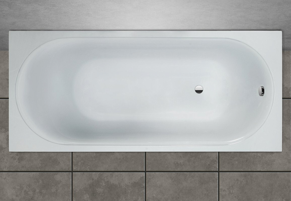Ванна из искусственного камня Marmo Bagno Патриция 180x80 см, пристенная, белая, на ножках
