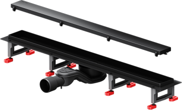 Душевой трап (лоток) AM.PM MasterFlow Tile 70 см, черный матовый
