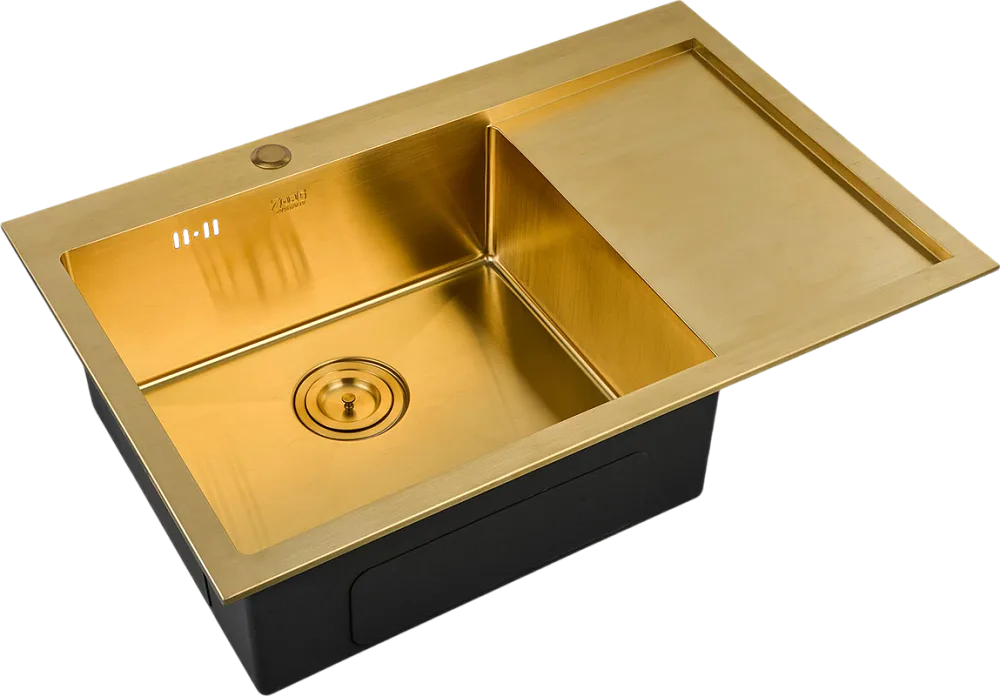 Мойка кухонная Zorg Inox PVD SZR-7851-L Bronze Sancos — официальный сайт