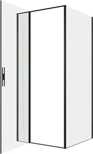 Душевой уголок Allen Brau Priority 90x90, профиль черный браш, стекло прозрачное