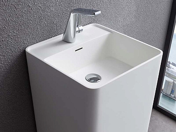 Раковина Uni-Flow Kube FS501-425 Matt White слив в стену