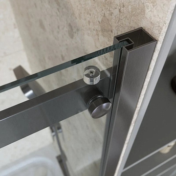 Душевой уголок BelBagno Marino 2 A-2-90-C-GM 90x90, профиль оружейная сталь, стекло прозрачное