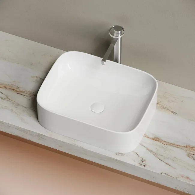 Накладная раковина Ceramicanova Element CN6052 белая глянцевая Sancos — Оригинал