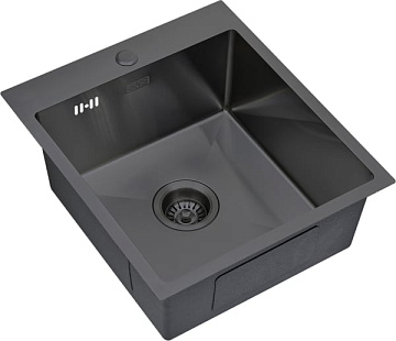 Мойка кухонная S.K.Sanitary SKS 4551 GRAFIT с сифоном