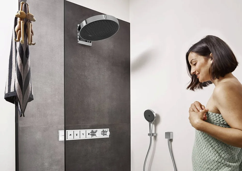 Термостатический смеситель встраиваемый Hansgrohe RainSelect 15382000, для душа, хром Sancos — официальный сайт