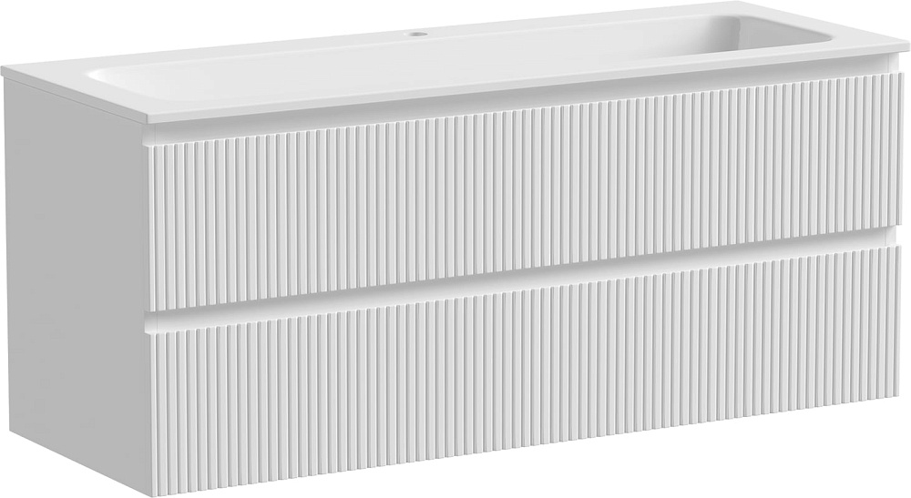 Тумба с раковиной Sancos Snob T 120 см, bianco, раковина CN7017
