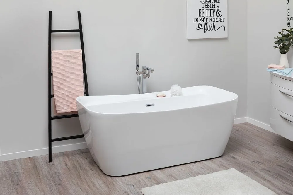 Акриловая ванна Allen Brau Infinity 2 170x80 см, отдельностоящая, белая, на ножках, со сливом-перели Sancos — официальный сайт