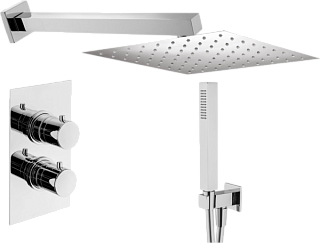 Душевой комплект Plumberia Selection Tag KITTGT18QCR, С ВНУТРЕННЕЙ ЧАСТЬЮ, хром