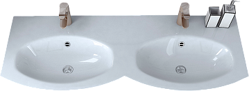 Мебельная раковина Cezares 50156 Doppio Bianco 138 см