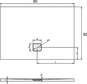 Поддон для душа Riho Basel 412 90 см
