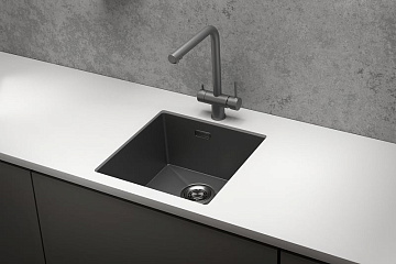 Мойка кухонная Granula 4445U, графит матовый