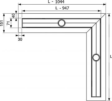 Душевой трап (лоток) TECE Drainline TECEdrainline 6 110 00 угловой 100х100 см комплект