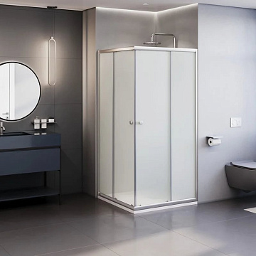 Душевой уголок RGW Dolphin TN-206-J 90х90 см, профиль хром, стекло матовое fabric