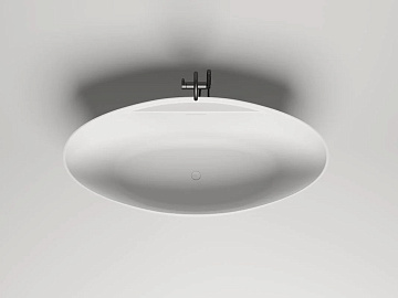 Ванна из искусственного камня Salini Diva S-Stone 180x85 см, отдельностоящая, матовая белая, овальна