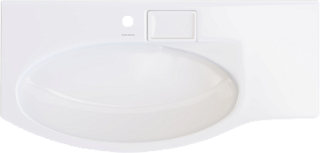 Мебельная раковина KERAMA MARAZZI Riva 100 L, глянцевая белая