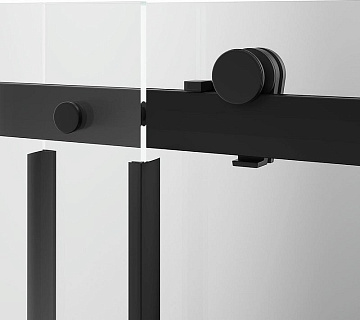 Душевая дверь в нишу KERAMA MARAZZI Cristallo CT.120.SD.BLK.M 120 см, профиль черный матовый, стекло