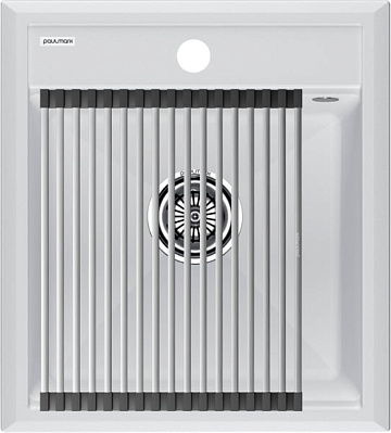 Мойка кухонная Paulmark Stepia + Step PM114651-WH+R375-BS белая