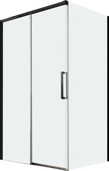 Душевой уголок Veconi Premium Trento PTC-SP-40B 120x80, профиль черный матовый, стекло прозрачное