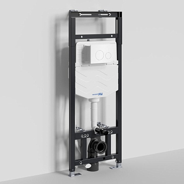 Система инсталляции для унитазов Wasserkraft Alme 15TLT.010.ME.WH02, с кнопкой смыва белой