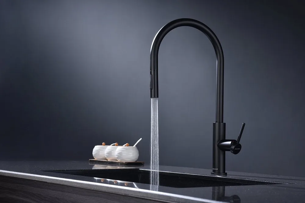 Смеситель для кухни Paulmark Senso Se215180-AN антрацит Sancos — официальный сайт