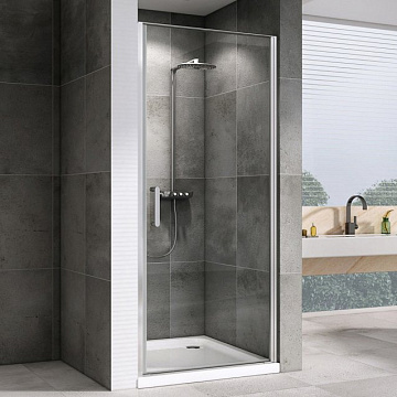 Душевая дверь в нишу Abber Sonnenstrand AG04100 100 см, профиль хром, стекло прозрачное