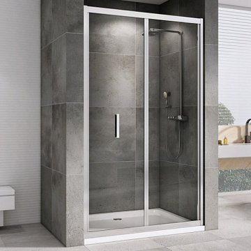 Душевая дверь в нишу Abber Sonnenstrand AG07090 90 см, профиль хром, стекло прозрачное