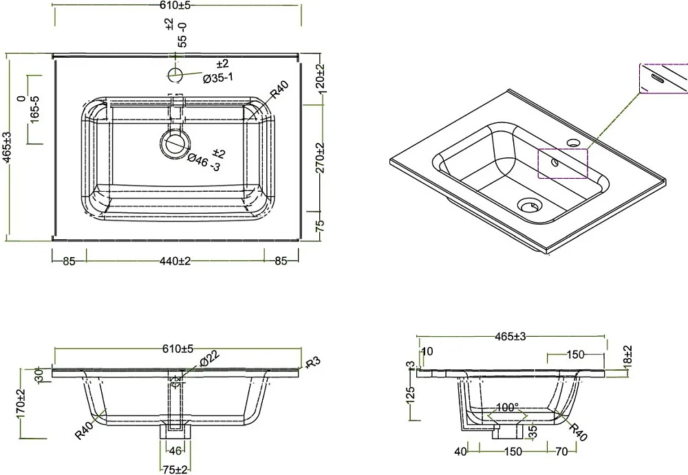 Мебельная раковина BelBagno BB600ETL Sancos — официальный сайт
