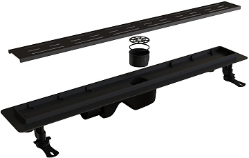 Душевой трап (лоток) RGW Drain Leo-30, черный, 60 см