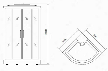 Душевая кабина Timo Standart T-1109 P