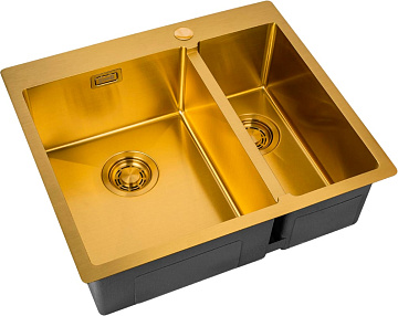Мойка кухонная Zorg Light ZL R 590-2-510-L BRONZE L, бронза