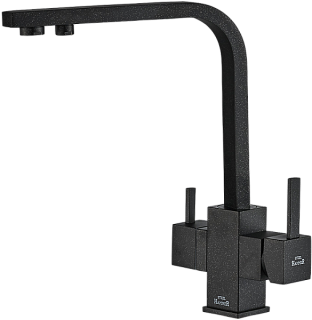 Смеситель для кухни Zorg Steel Hummer SH 905 BLACK черный металлик