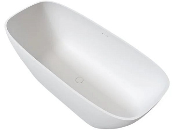 Ванна из искусственного камня Uni-Flo Cono 170x80 см, отдельностоящая белая матовая