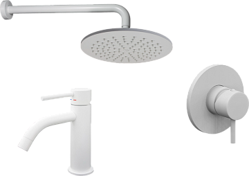 Комплект для ванной Paffoni Light KITLIG011BO071 С ВНУТРЕННЕЙ ЧАСТЬЮ, белый