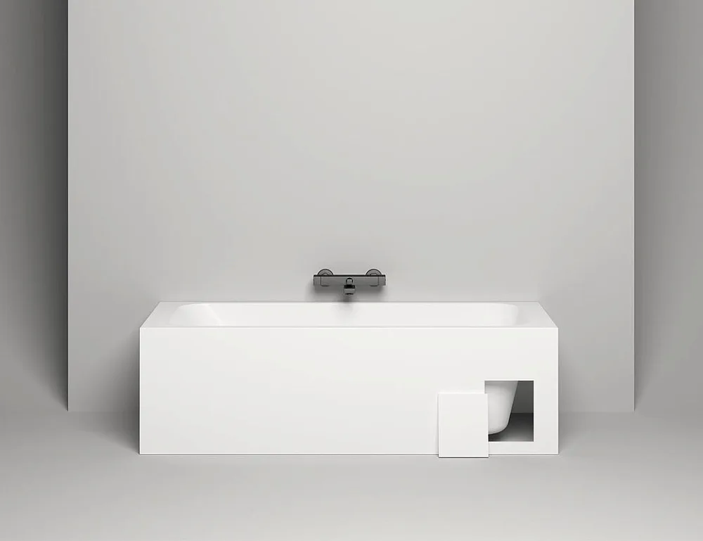 Ванна из искусственного камня Salini Orlanda Kit S-Sense 170x80 см, встраиваемая, белая, на ножках,  Sancos — официальный сайт