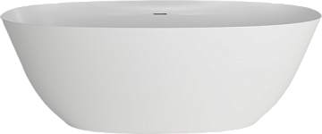 Ванна из искусственного камня Plumberia Selection Veloma 170x75 см, отдельностоящая, матовая белая, 