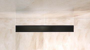 Душевой трап (лоток) BelBagno Luce BB-LD-LUCE-90-NERO 85 см, матовый черный
