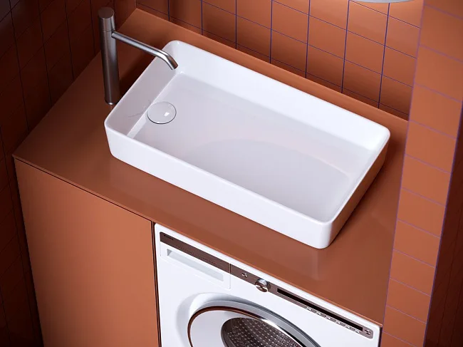 Накладная раковина Ceramicanova Element CN5048 белая глянцевая Sancos — Оригинал