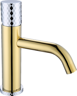 Смеситель для раковины Boheme Stick 121-GCR gold diamond chrome