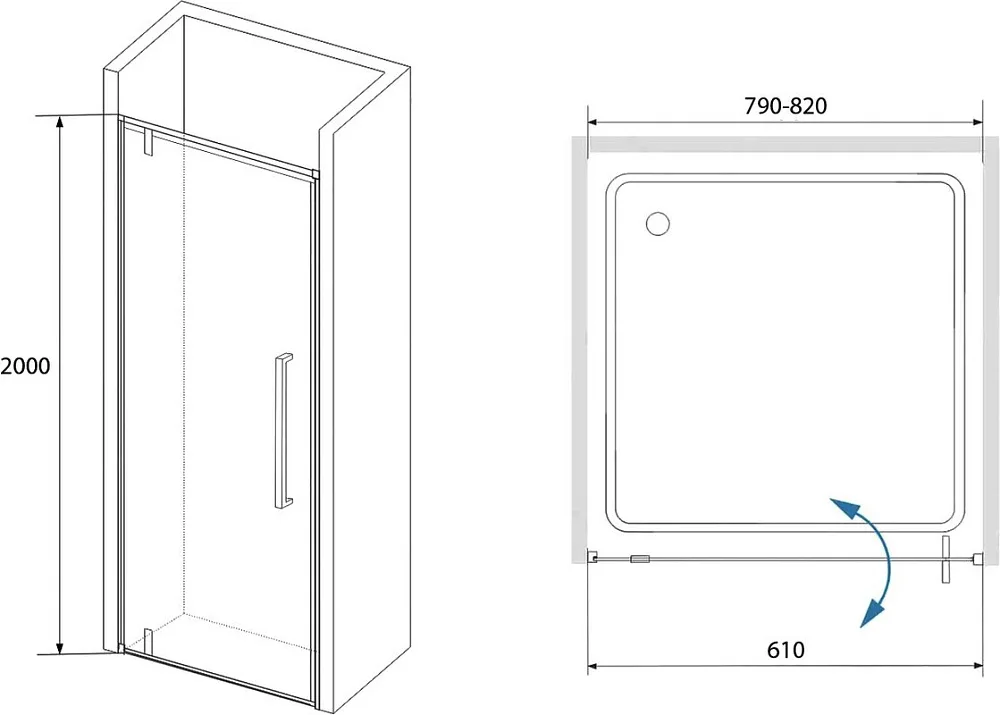 Душевой уголок RGW Stilvoll SV-02B+90 см (79-82)x90x200 профиль черный матовый, стекло прозрачное Sancos — официальный сайт
