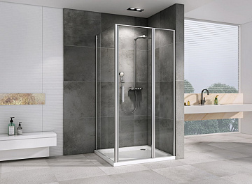 Душевой уголок Abber Sonnenstrand AG04100S-S70 100x70, профиль хром, стекло прозрачное