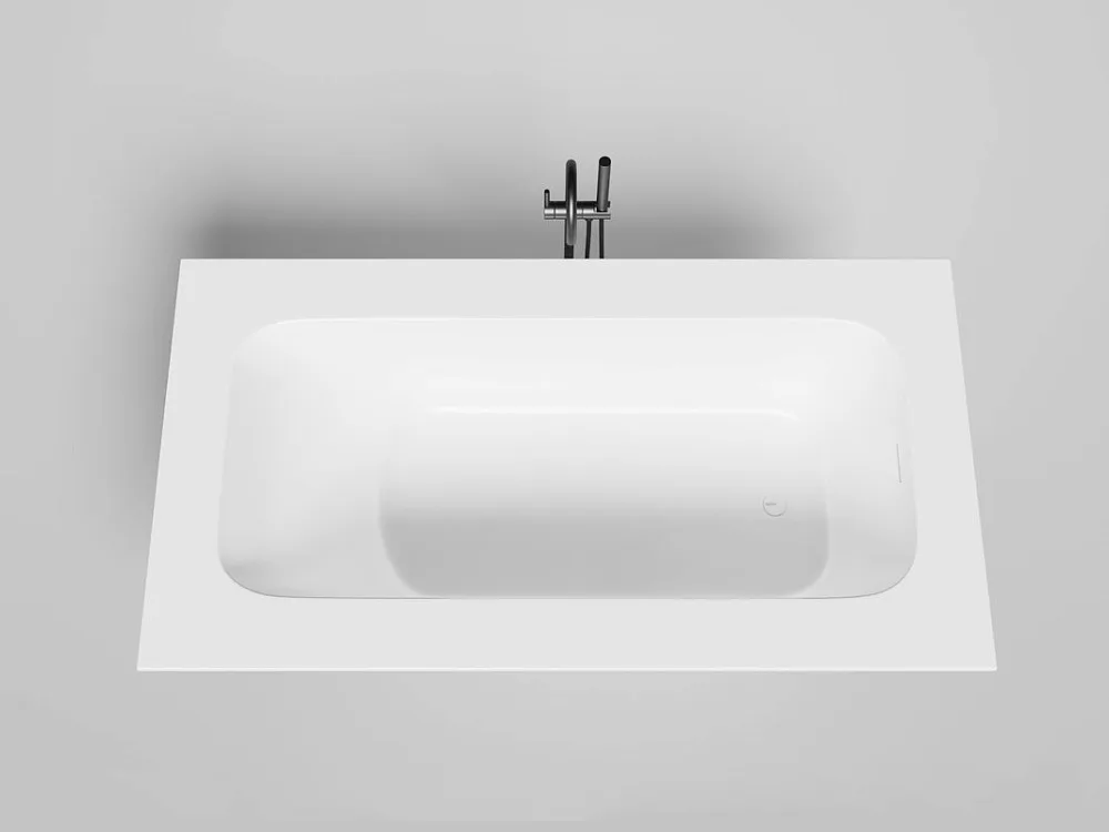Ванна из искусственного камня Salini Orlanda Plus S-Sense 190x100 см, встраиваемая, белая, на ножках Sancos — официальный сайт