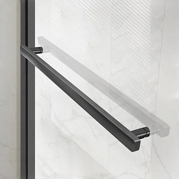Душевой уголок Vincea Slim Soft VSR-1SS9012CLGM 120x90, профиль вороненая сталь, стекло прозрачное