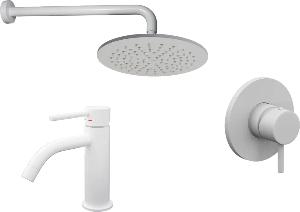 Комплект для ванной Paffoni Light KITLIG011BO071 С ВНУТРЕННЕЙ ЧАСТЬЮ, белый Sancos — официальный сайт