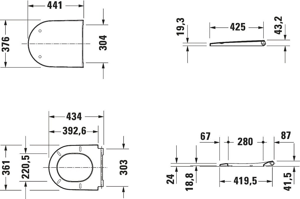 Унитаз подвесной Duravit D-Neo 2577090000